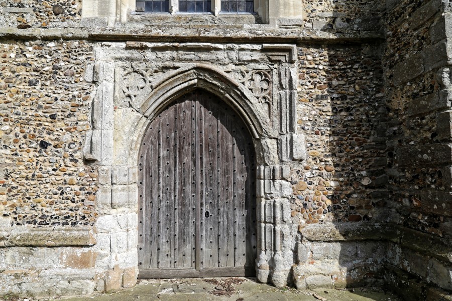 Church of St Mary Hatfield Broad Oak Essex England - tower west door