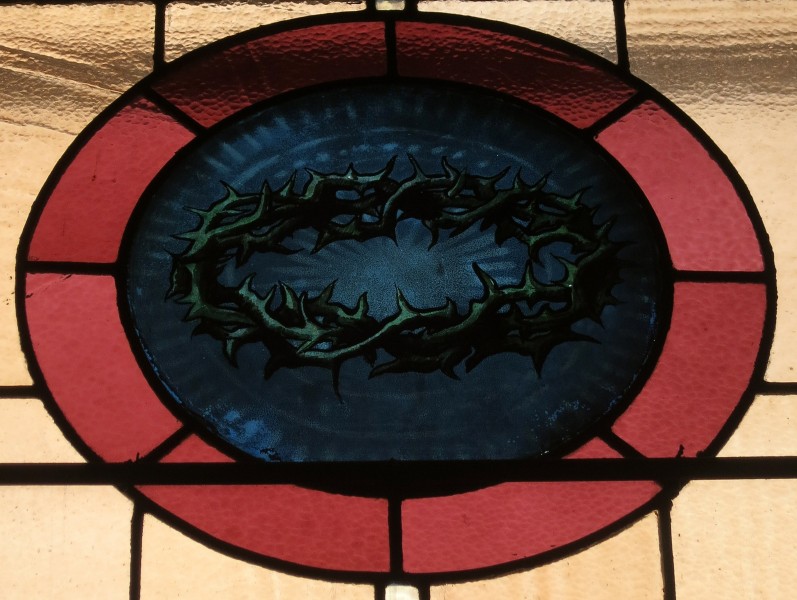 Church of the Atonement (Crooksville, Ohio) - stained glass, Crown of Thorns