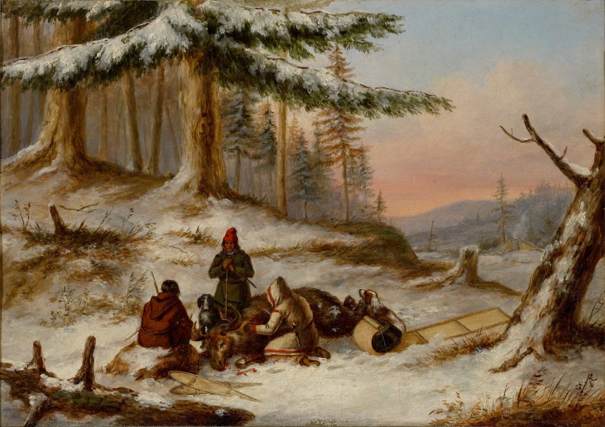 Cornelius Krieghoff - Moose Hunters - Google Art Project