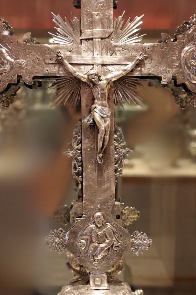 Croce processionale in argento, xviii secolo, 02