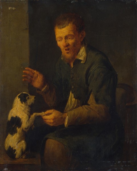 David Rijckaert (III) - Peasant with a Dog