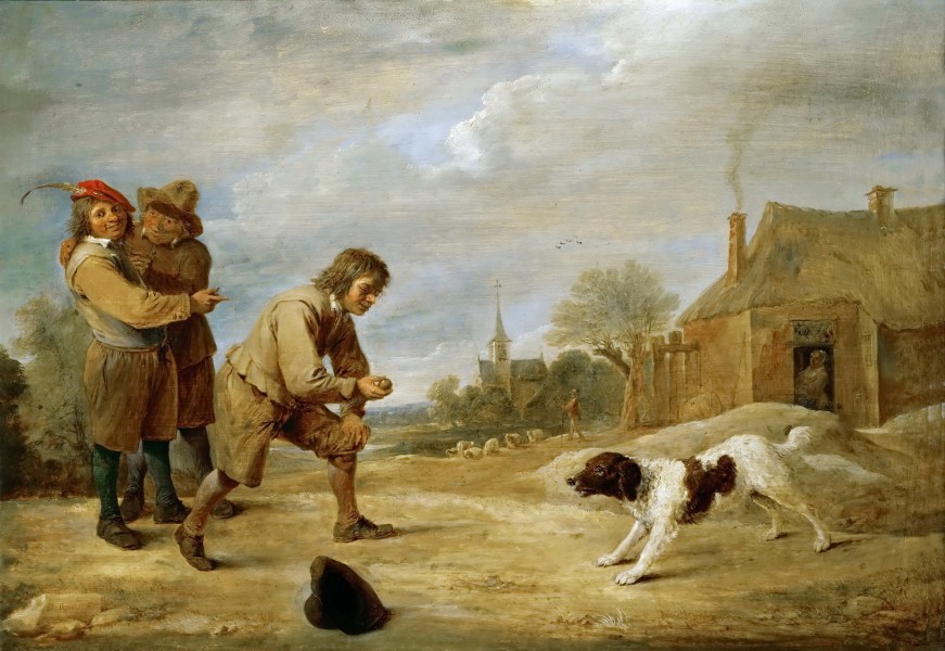 David Teniers de Jonge - Boerderij jongen met een hond (Kunsthistorisches Museum)