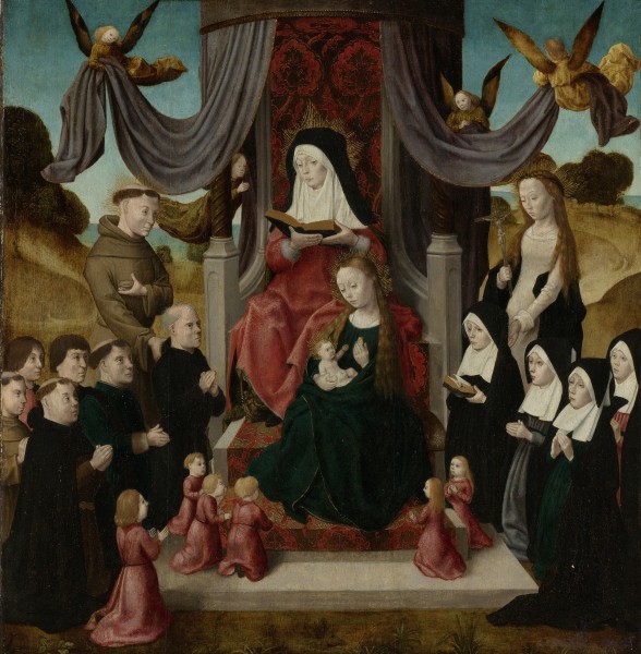 De heilige Anna te Drieën met stichters en de heiligen Franciscus en Lidwina Rijksmuseum SK-A-4125
