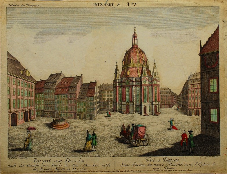 Dresden Guckkastenblatt um 1750