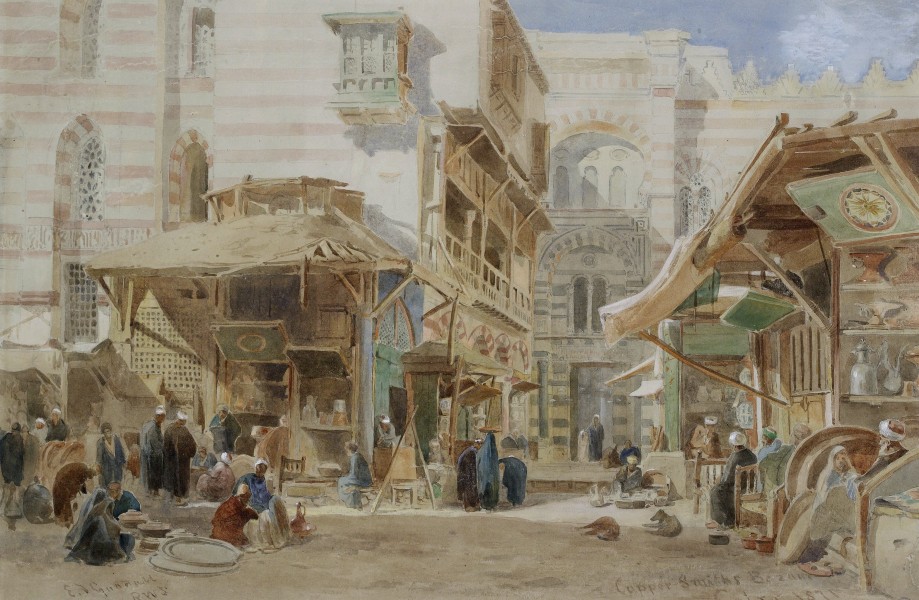 Edward Angelo Goodall Copper market Cairo 1871