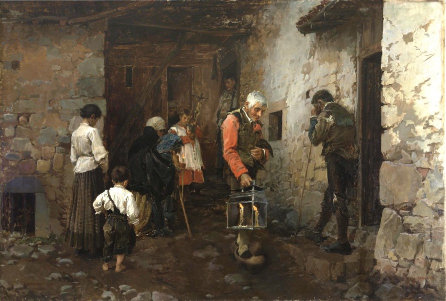 El viático en la aldea, de Enrique Martínez Cubells (Museo del Prado)
