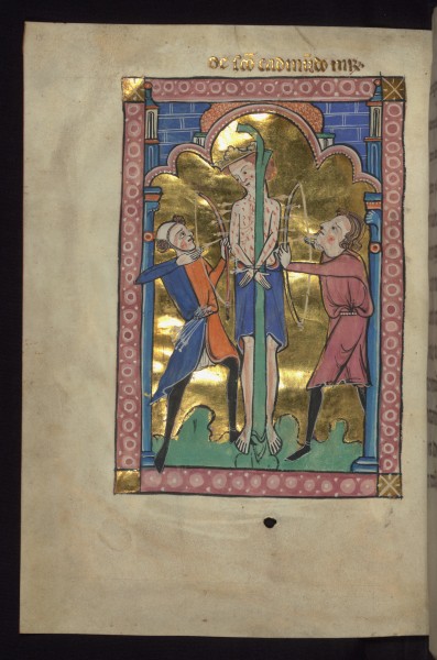English - Leaf from Carrow Psalter - Walters W3413V - Full Page