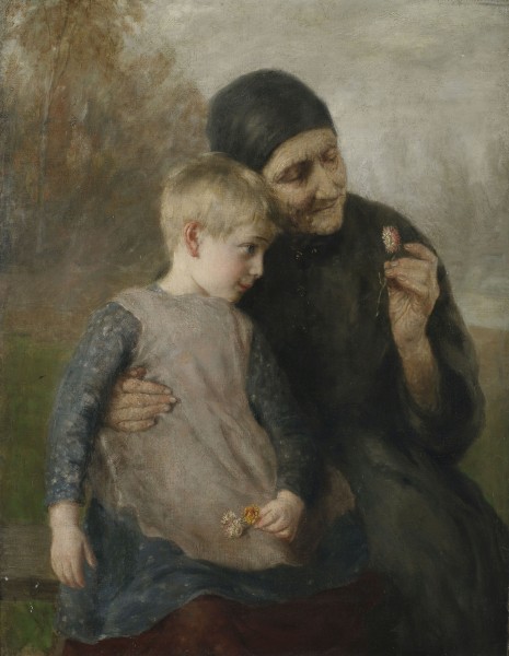 Ernst Karl Georg Zimmermann Bäuerin mit Enkelin