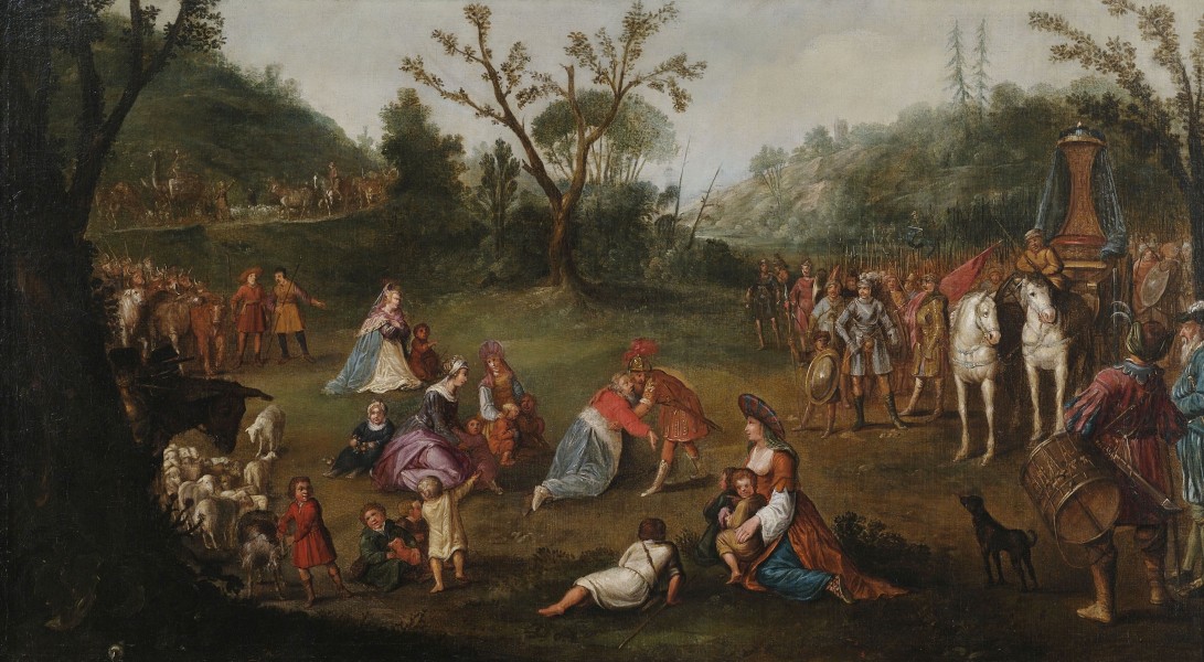 Esaias Van de Velde (attr) Meeting of Alexander and the family of Darius