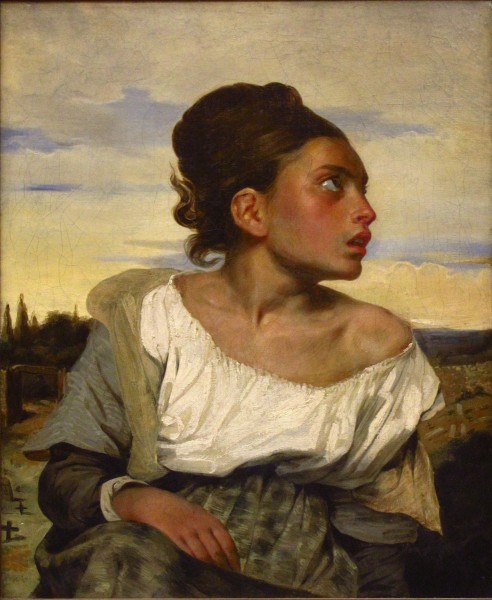 Eugène Delacroix - Jeune orpheline au cimetière (vers 1824)