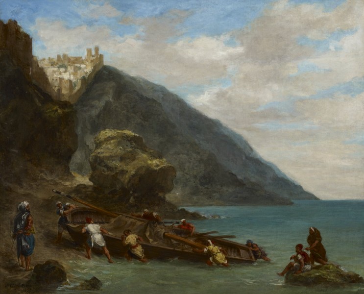 Eugène Delacroix - Vue de Tanger à partir du bord de la mer
