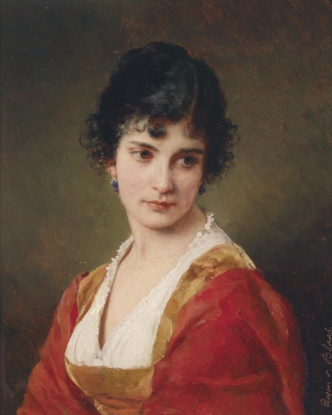 Eugen von Blaas Portrait einer jungen Frau