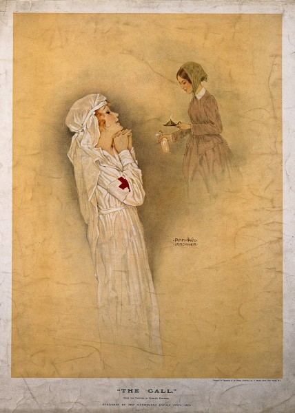 Florence Nightingale. Colour reproduction of drawing by R. K Wellcome V0006575