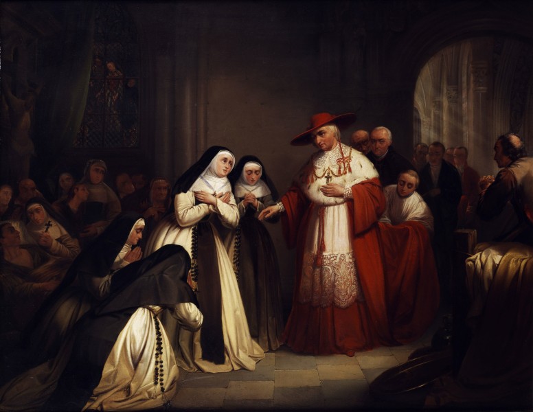 Florentine Houzé Kardinal beim Besuch im Nonnenkloster 1841