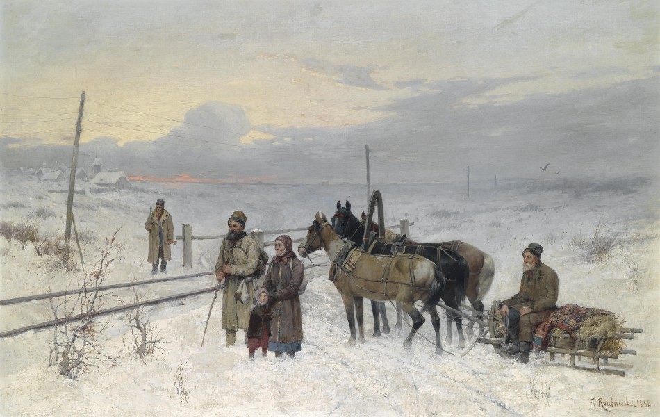 Franz Roubaud Warten auf den Zug 1882