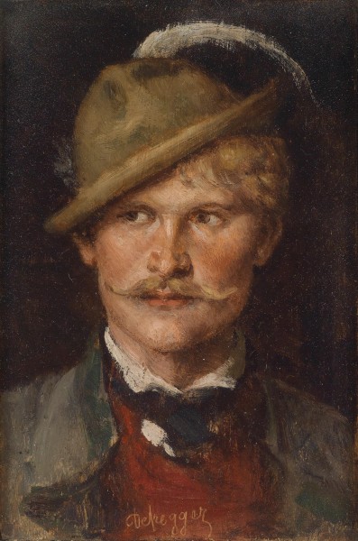 Franz von Defregger Bauernbursch mit Hut