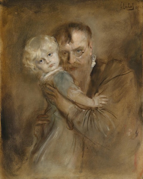 Franz von Lenbach Selbstportrait mit Tochter Marion 1894