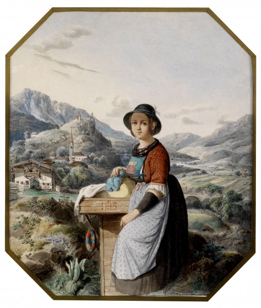 Frau in steirischer Tracht c1840