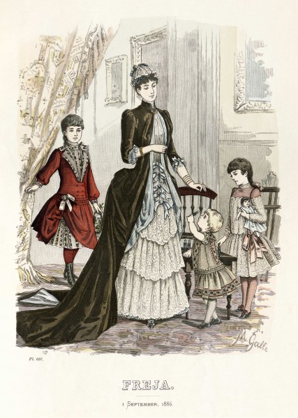 Freja- illustrerad skandinavisk modetidning 1886, illustration nr 17