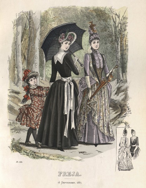Freja- illustrerad skandinavisk modetidning 1887, illustration nr 18