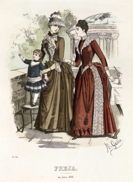 Freja- illustrerad skandinavisk modetidning 1888, illustration nr 14