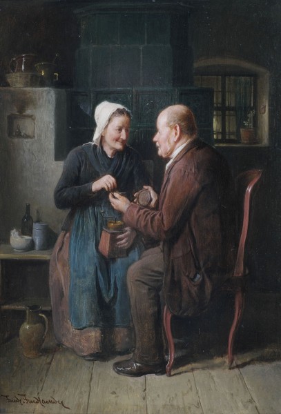 Friedrich Friedländer Älteres Paar in der Küche