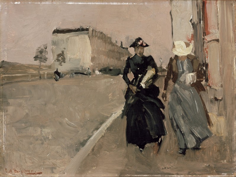 George Breitner - Gust of wind - Google Art Project