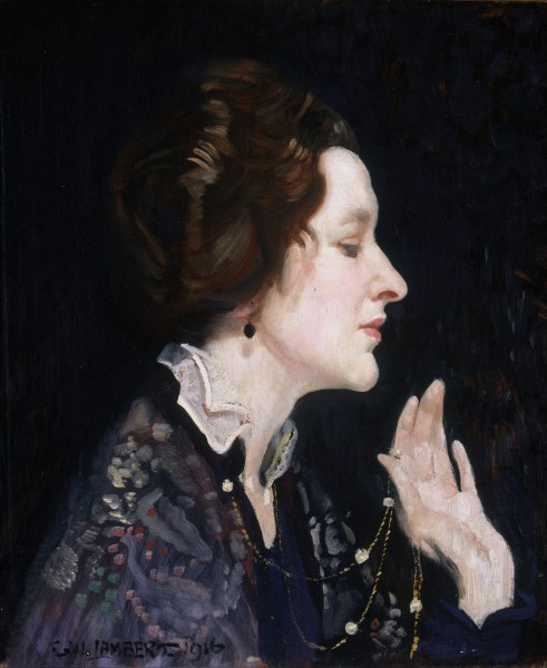 George W Lambert - Portrait of a lady (Thea Proctor) - Google Art Project
