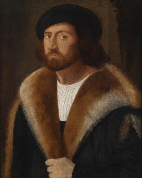 Giovanni de Busi Porträt eines Herrn mit Barrett