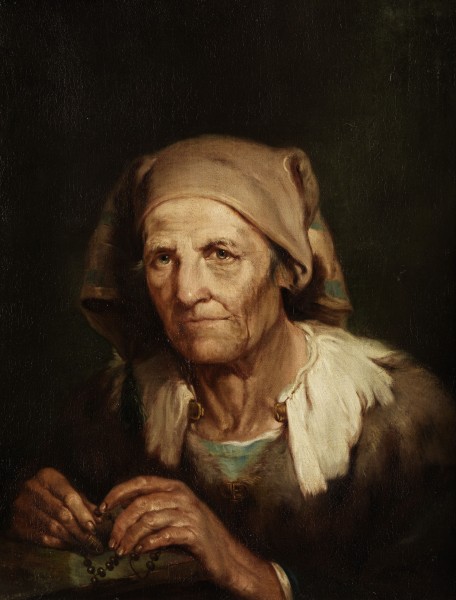 Giuseppe Nogari (attr) Bildnis einer alten Frau