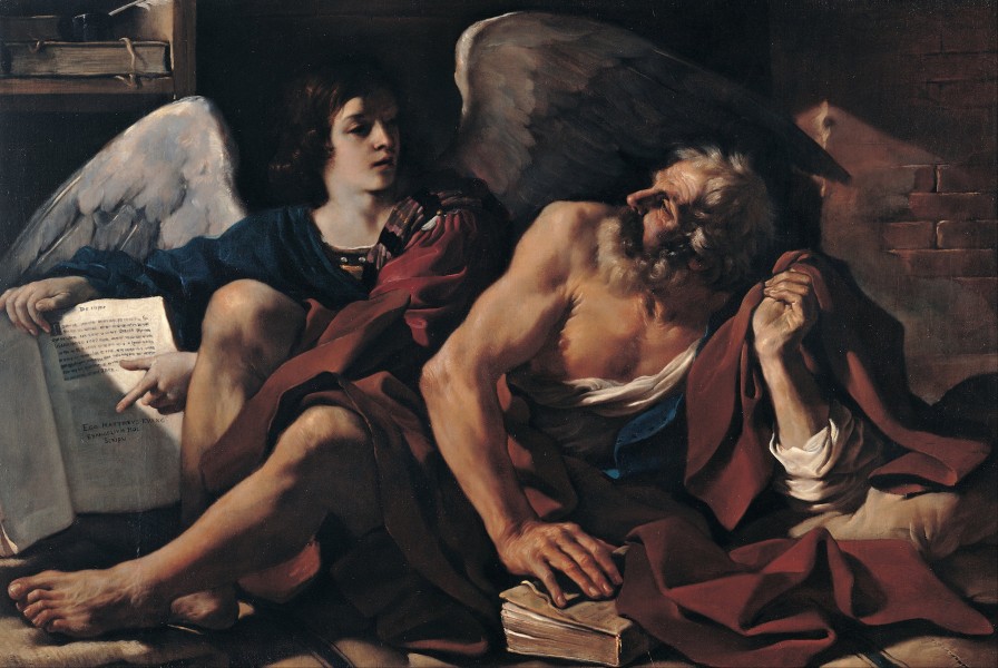 Guercino - Saint Matthew and the Angel - Google Art Project