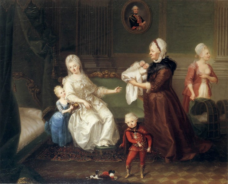 H C Brandt Gräfin Heydeck mit ihren Kindern
