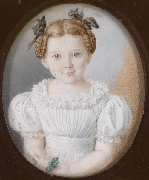 Heinrich Ferstler Bildnis eines Mädchens mit Zöpfen 1830