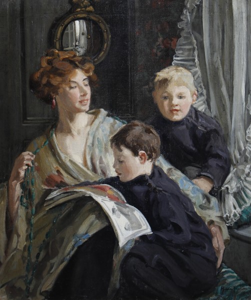 Hilda Fearon A portrait of a mother and her two sons 1911