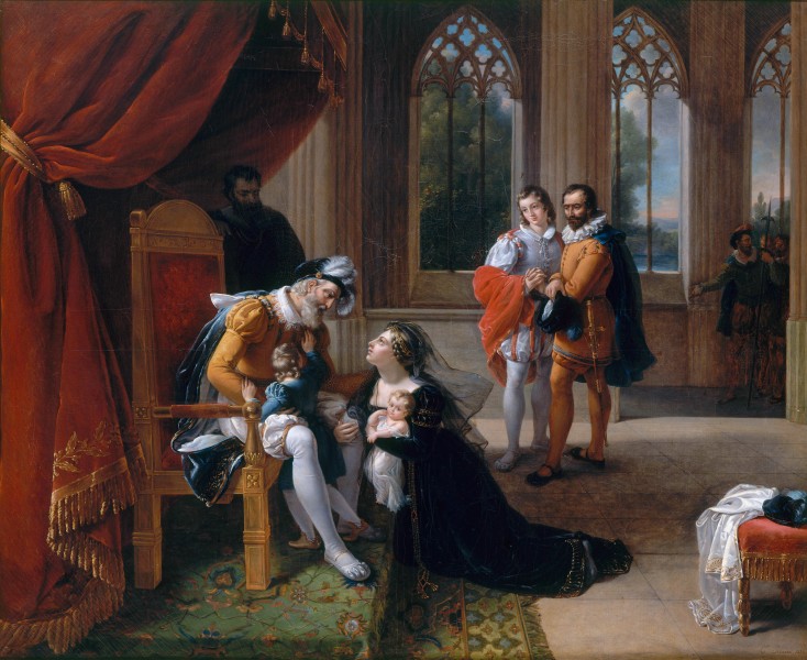 Inès de Castro se jetant avec ses enfants aux pieds d'Alphonse IV roi