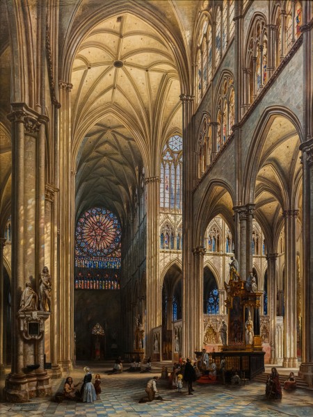 Interior da Catedral de Amiens by Jules Victor Genisson, 1842