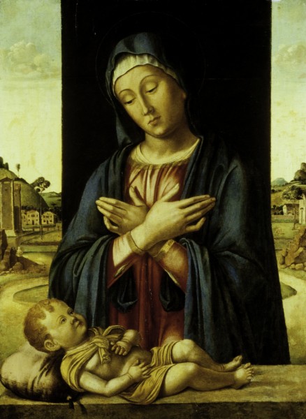Jacopo da Valenza - The Madonna Adoring the Christ Child - 83.6.4 - Minneapolis Institute of Arts
