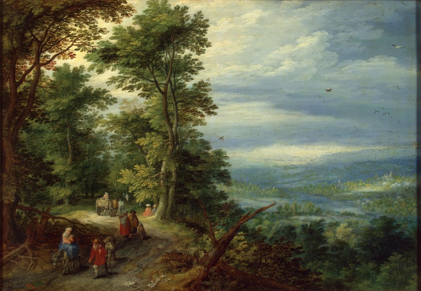 Jan Brueghel (I) - The Flight into Egypt (Hermitage)