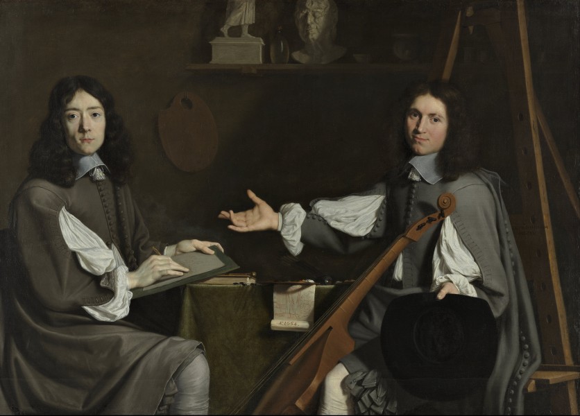 Jean Baptiste de Champaigne and Nicolas de Plattemontagne - Double Portrait of both Artists - Google Art Project