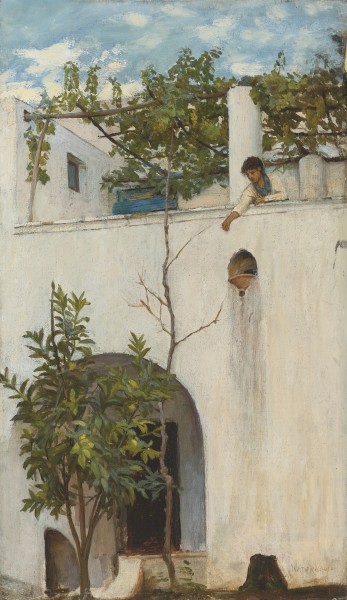 John William Waterhouse - Lady on a Balcony, Capri