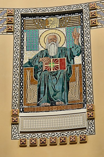 Jugendstil Mosaic St Matthew - Friedhofskirche zum Heiligen Karl Borromäus - Max Hegele - Vienna