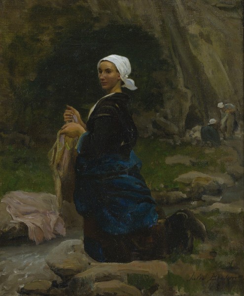 Jules Breton Washerwoman in Brittany 1865