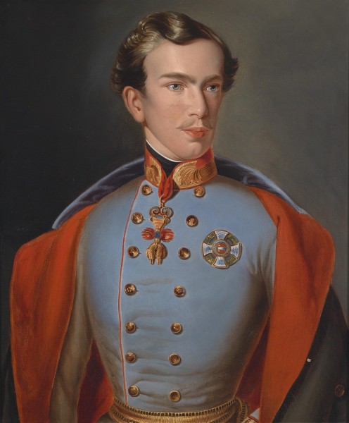 Kaiser Franz Joseph I in Uniform mit Ordensschmuck c1850