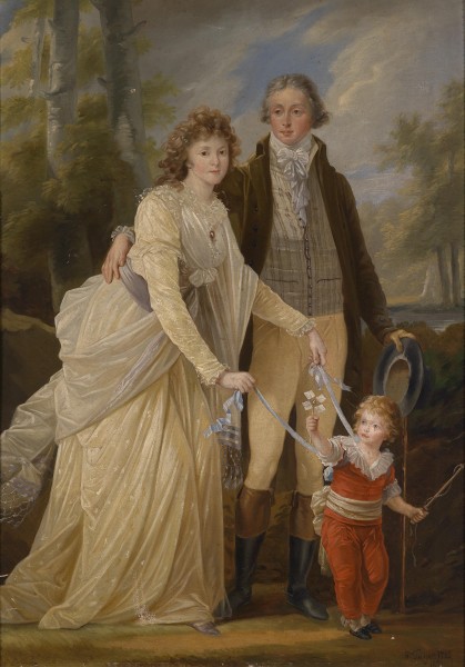 Karl von Liechtenstein mit Gattin und Sohn Kopie 1871 nach Füger 1792