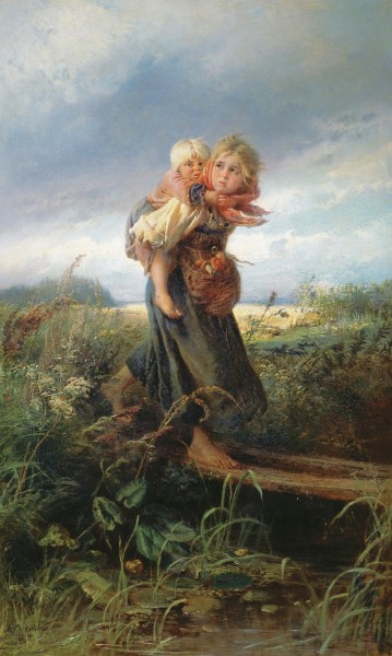 Konstantin Makovsky - Children running from a thunderstorm - 1872