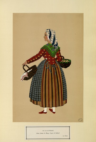 La Guyenne - Jeune femme de Blaye, d'après de Gallard - XIXe siècle (n° 113) - Fonds Ancely - B315556101 A GARDILANNE 021