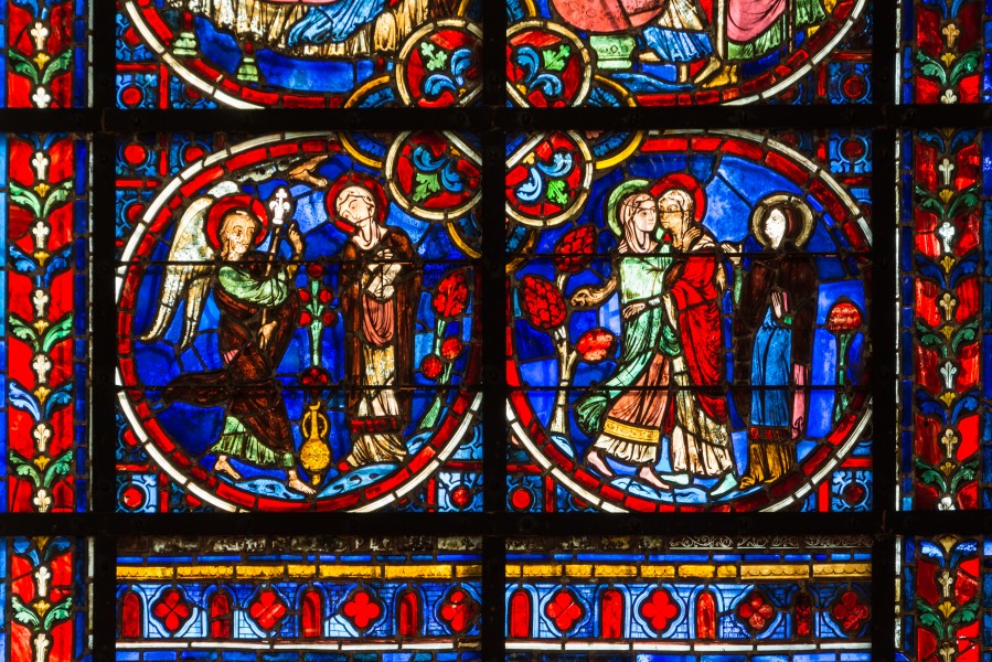 Laon Cathedral Stained Glass Window Central Aisle 01
