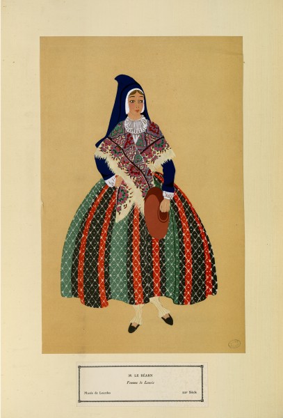 Le Béarn - Femme de Louvie - XIXe siècle (n° 38) - Fonds Ancely - B315556101 A GARDILANNE 005