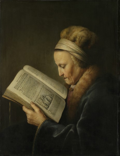 Lezende oude vrouw Rijksmuseum SK-A-2627