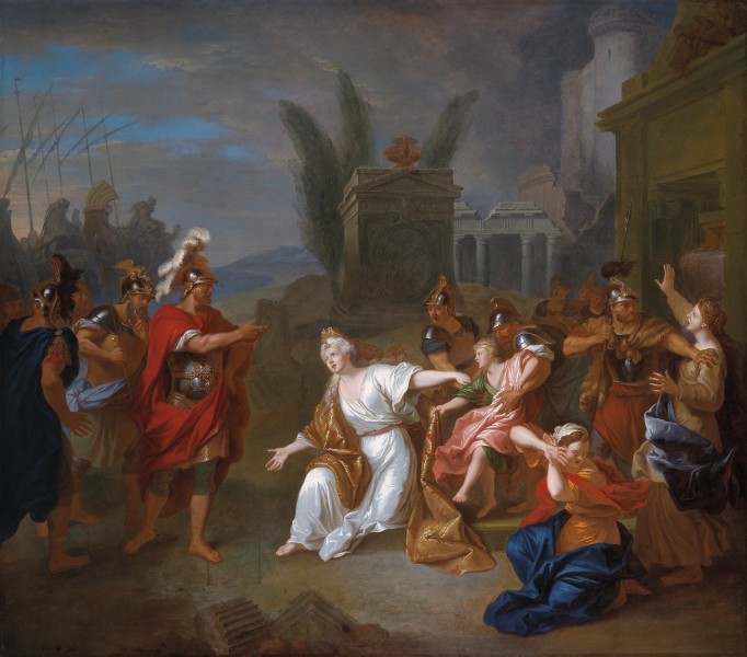 Louis de Silvestre Odysseus verlangt von Andromache den Knaben Astyanax 1708
